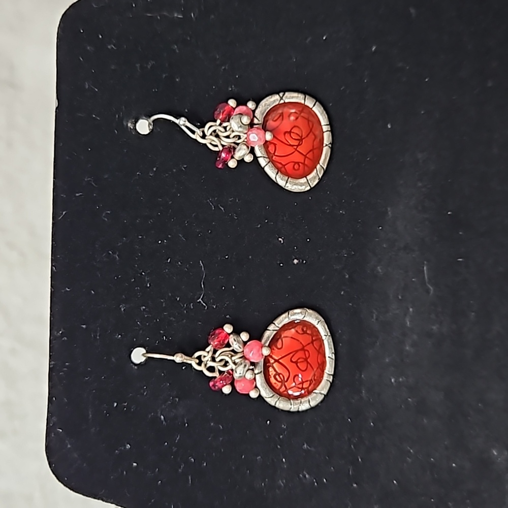Chico's Metal Drop Earrings With Clusters